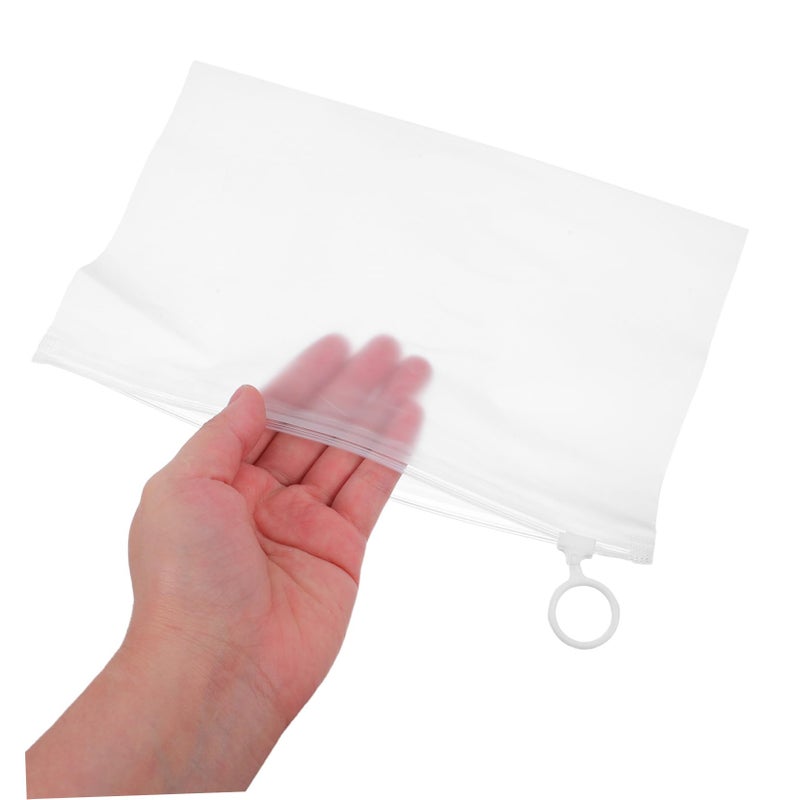 Small Zippered Makeup Bag 50pcs Semi Transparent Toiletry Organizer For Women Travel Storage Pouch - Image 5