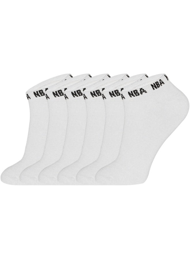 Nba Summer Thin Short Socks Men's Low-cut Non-slip Heel Cotton Socks Casual Sports Seamless Skin-friendly 6 Pairs Pack - Image 4