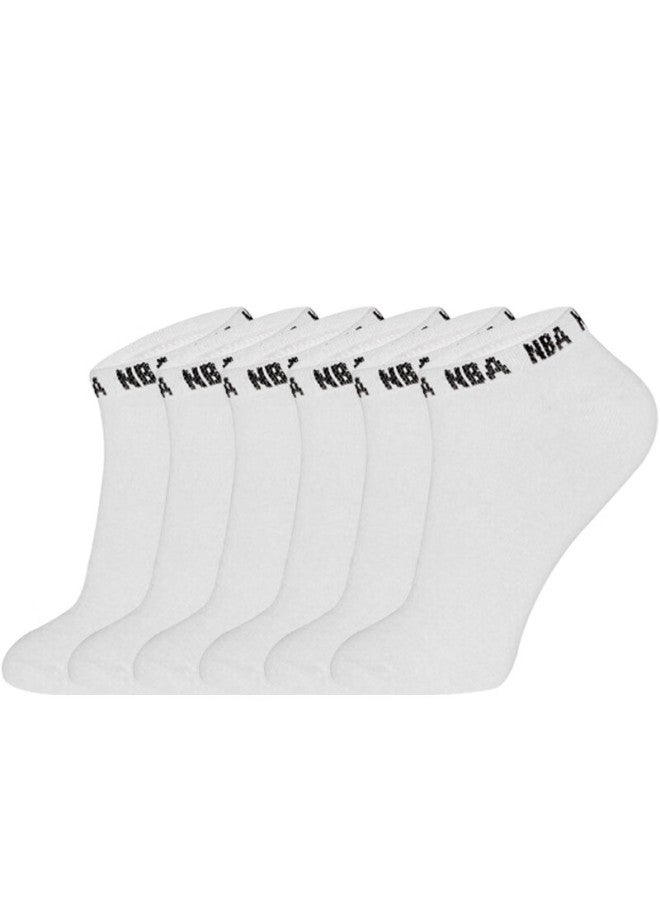 Nba Summer Thin Short Socks Men's Low-cut Non-slip Heel Cotton Socks Casual Sports Seamless Skin-friendly 6 Pairs Pack - Image 3