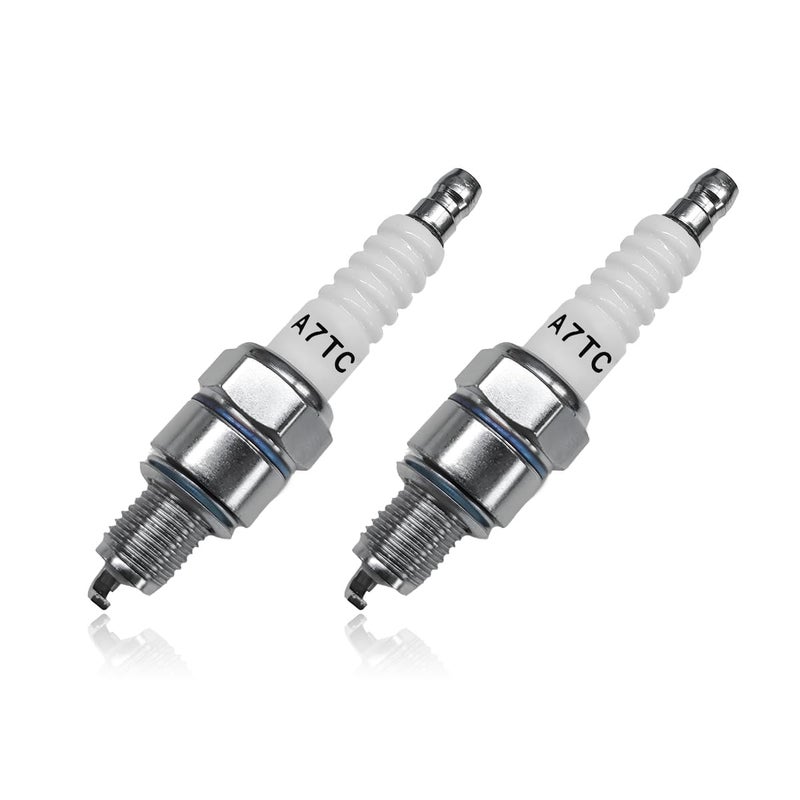 Wevdn 2PCS Spark Plug A7TC Spark Plug for GY6 50cc 70cc 90cc 110cc 125cc ATV Scooter Dirt Bike Moped Go Kart Racing Bike Spark Plugs A7TC Compatible with C7HA C5HA PZ7HS S102F Z12 - Image 3