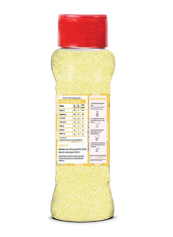 Brew Lab Jelly Crystals Mix Powder For Making Jelly - Pineapple Flavor | Easy To Make | Ready To Eat | No Gelatin - 100 Gm - Image 4