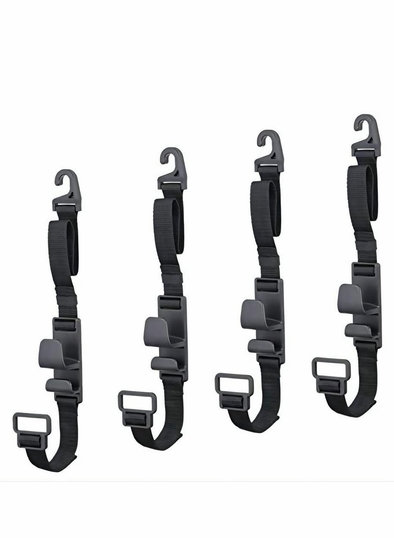 Excefore Car Seat Headrest Hooks, 4 PCS Universal Vehicle Car Seat Back Headrest Bottle Holder, Strong Durable Backseat Headrest Hanger Storage For Handbags, Purses, Coats and Grocery Bags - Image 1