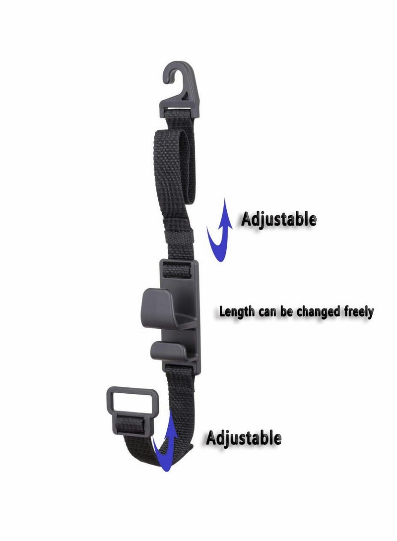 Excefore Car Seat Headrest Hooks, 4 PCS Universal Vehicle Car Seat Back Headrest Bottle Holder, Strong Durable Backseat Headrest Hanger Storage For Handbags, Purses, Coats and Grocery Bags - Image 4