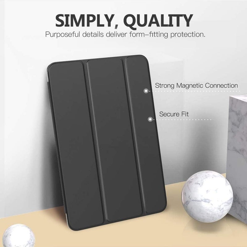 MoKo Case Fit New iPad 9th Generation 2021/8th Generation 2020/7th Gen 2019, iPad 10.2 Case - Slim Smart Shell Stand Cover with Translucent Frosted Back Protector, Space Gray - Image 2