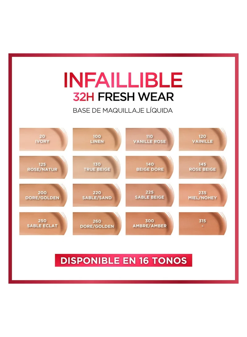 L'OREAL PARIS Infallible Liquid Foundation - 140 Cool Rose