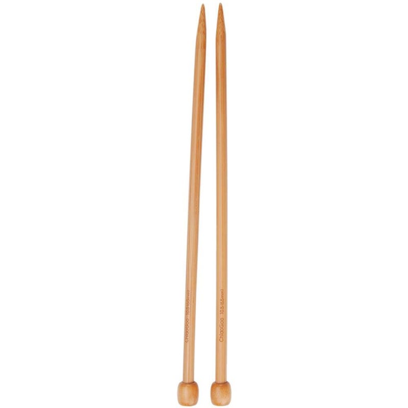 ChiaoGoo Single Point 9 inch (23cm) Bamboo Dark Patina Knitting Needle Size US 13 (9mm) 1031-13 - Image 2