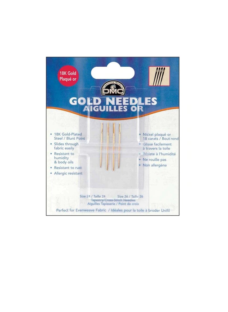 DMC DMC Gold Tapestry Hand Needles Size 24/26 4/Pkg  - Image 1
