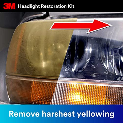 3M Headlight Restoration Kit, Heavy Duty 2-Pack, Easy Heavy Duty Car Headlight Restoration System, Headlight Cleaner and Restorer, Use With A Household Drill - Image 5