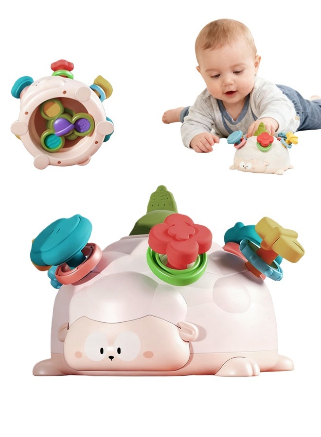 Baby rattle toys Baby rattle teether Early education cognitive toys Montessori Learning Animal Busies Ball Toy  Hand Eye Coordinate Training Suitable for babies aged 0-3 years - Image 1