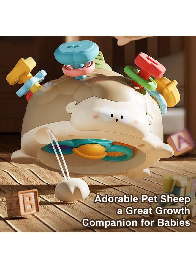 Baby rattle toys Baby rattle teether Early education cognitive toys Montessori Learning Animal Busies Ball Toy  Hand Eye Coordinate Training Suitable for babies aged 0-3 years - Image 5