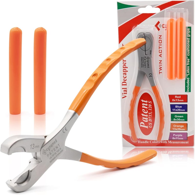CYNAMED Twin Action Decapper Pliers - Perfect for Decapping 13mm and 20mm Crimped Vials and Bottles - Image 1
