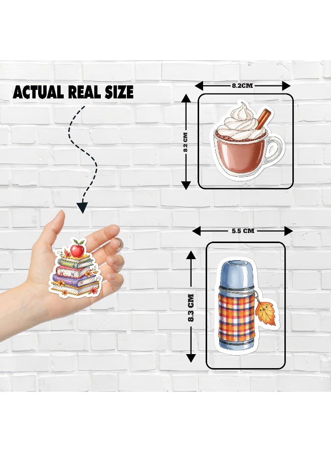 طقم مغناطيس الثلاجة الخريفي مكون من 10 قطع – مغناطيسات زخرفية أنيقة بتصاميم أوراق الشجر واليقطين ولمسات خريفية لتزيين الثلاجة والمطبخ والديكور المنزلي، ديكور موسمي لخريف دافئ، مناسب للمطبخ والثلاجة والديكور الداخلي - Image 3