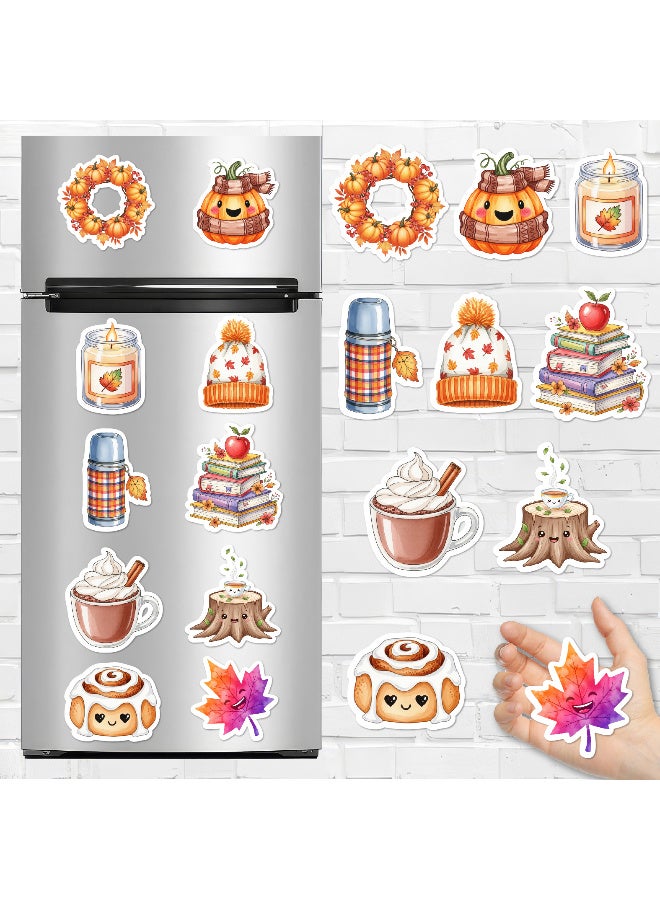 طقم مغناطيس الثلاجة الخريفي مكون من 10 قطع – مغناطيسات زخرفية أنيقة بتصاميم أوراق الشجر واليقطين ولمسات خريفية لتزيين الثلاجة والمطبخ والديكور المنزلي، ديكور موسمي لخريف دافئ، مناسب للمطبخ والثلاجة والديكور الداخلي - Image 1
