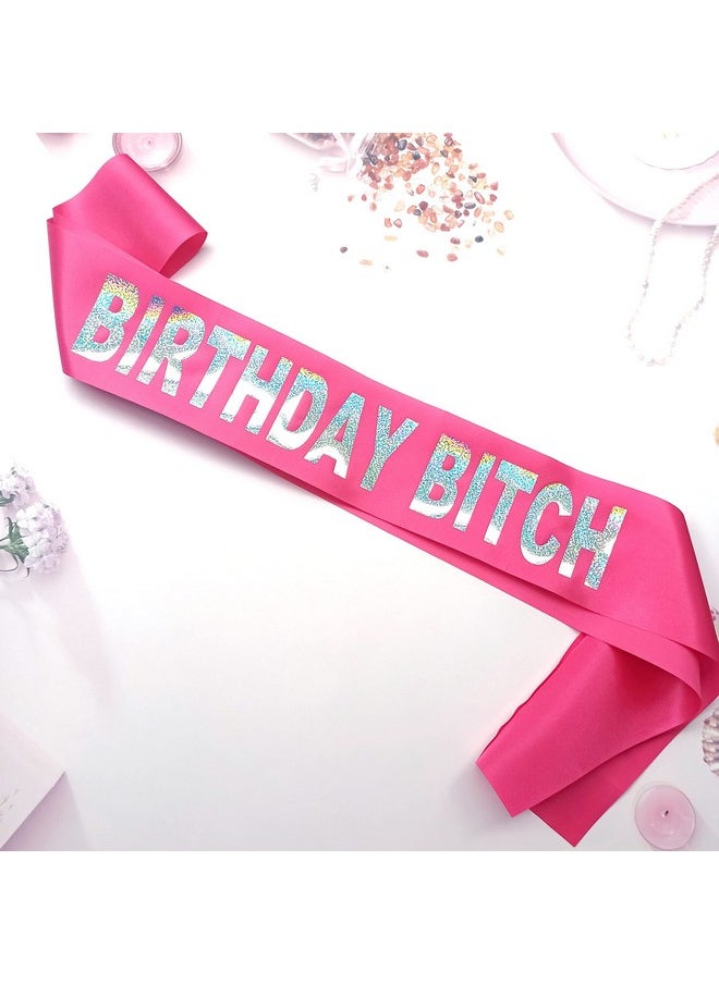 Magnusson's Garden Birthday Sash For Women Birthday Party Supplies For Birthday Girls Birthday Gifts For Her Pink And Silver Birthday Party Decorations  - Image 4