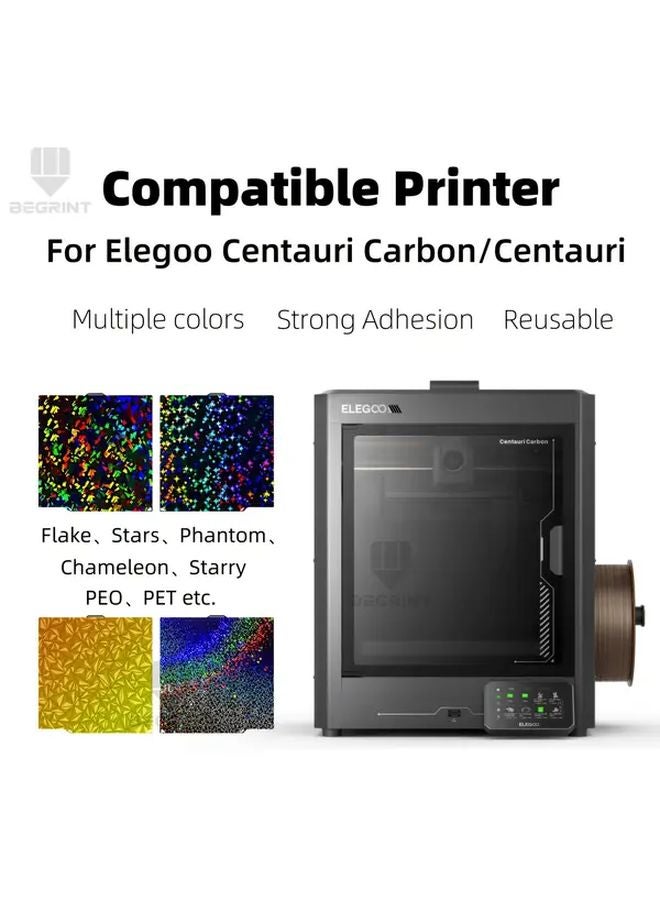 Elegoo Centauri Carbon 3D Printer Heatbed Build Plate 260x271mm PEl Textured Golden Smooth PEO PET Sheet - Image 3