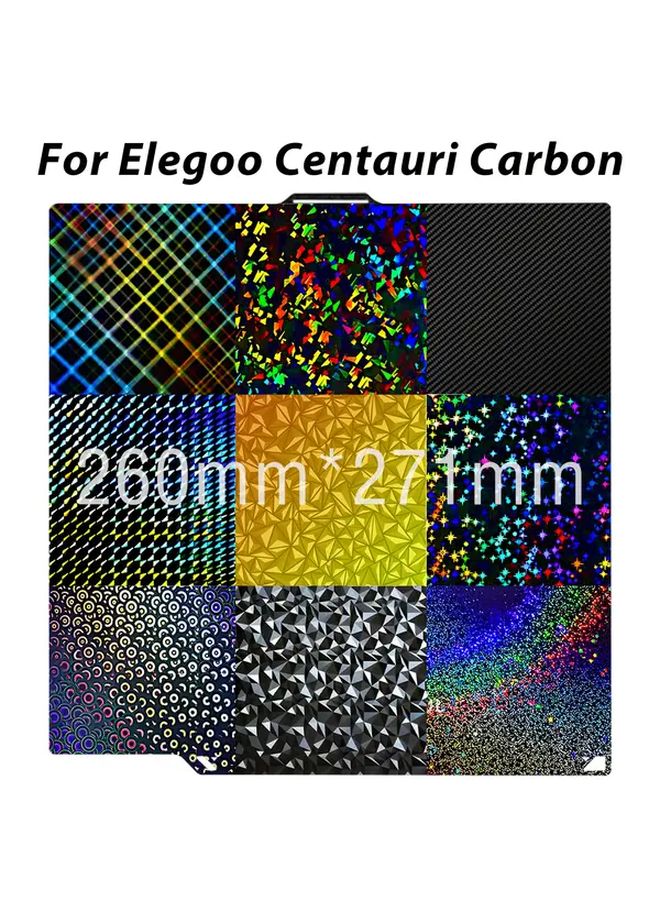 Elegoo Centauri Carbon 3D Printer Heatbed Build Plate 260x271mm PEl Textured Golden Smooth PEO PET Sheet - Image 1