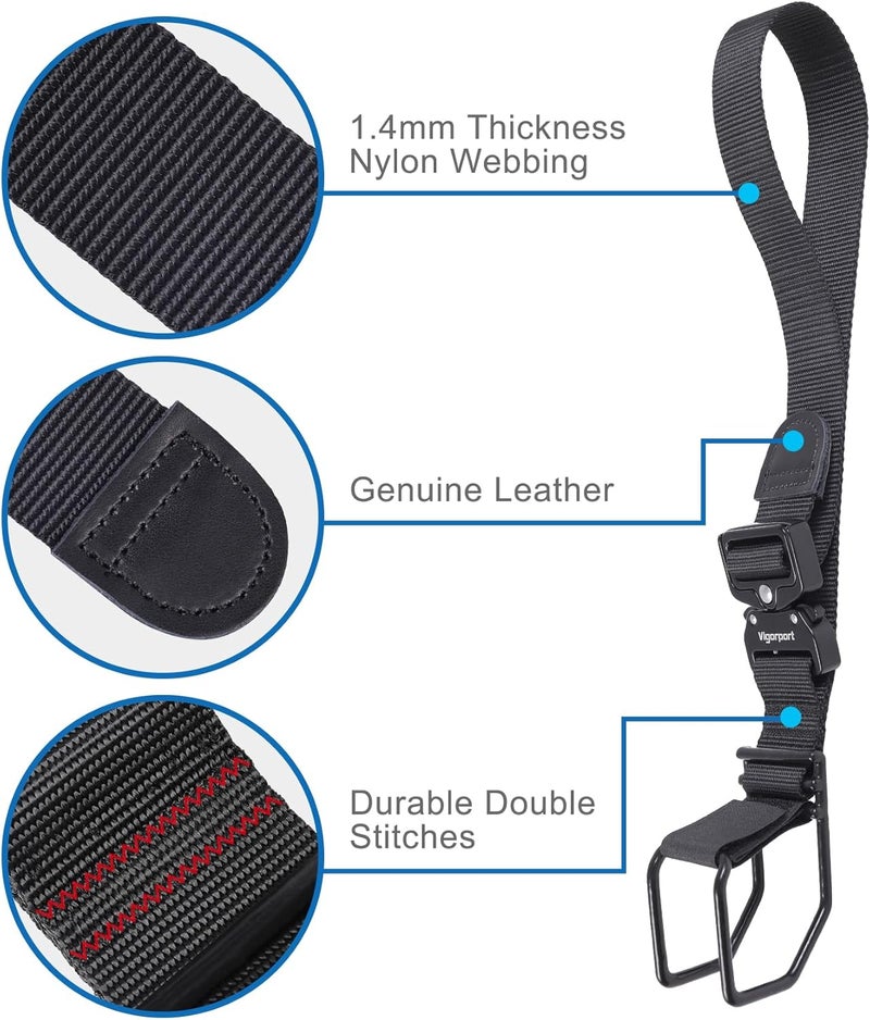Vigorport Luggage Hook Strap, J Hook for Add a Bag Luggage, Multi Adjustment Bag Strap Hook with Hands Free(Medium Size/Metal Buckle) - Image 2
