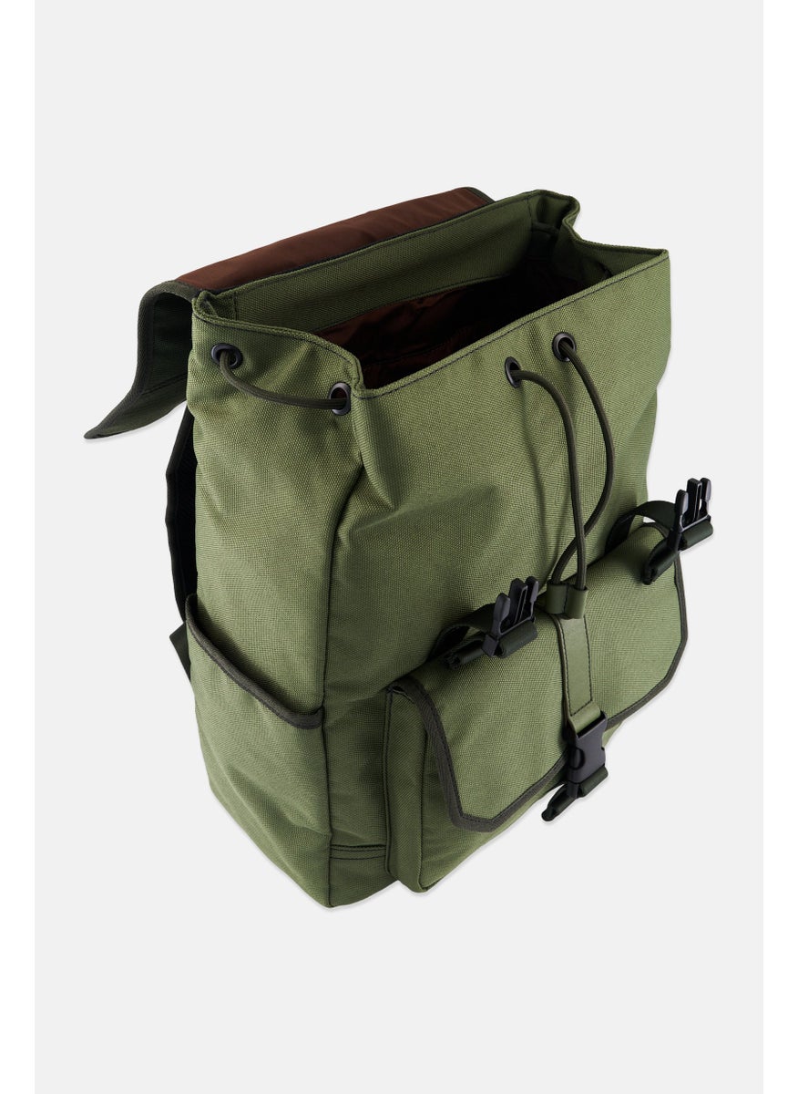 FOSSIL Men Plain Backpack 32 L x 39 H x 13 W cm, Olive  - Image 4