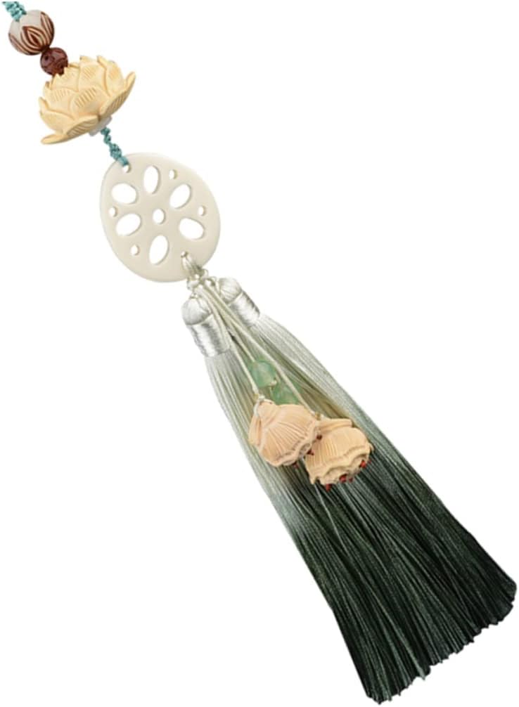 klarako Pendant Decorative Mirror Decoration Car Tassel Ornament Hanging Lotus Pretty Clothes Rear Fashion - Image 1