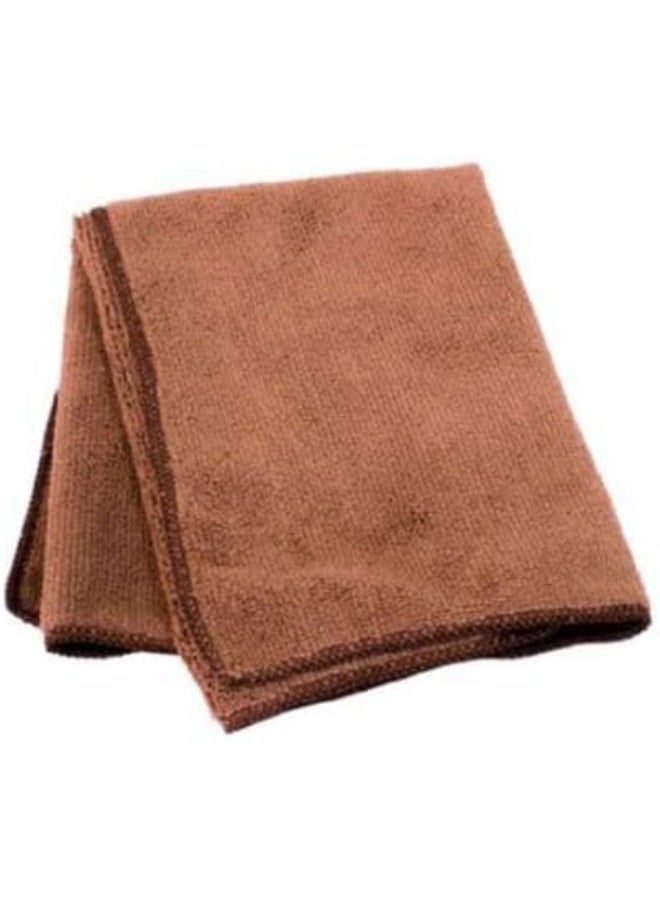 Brown Microfiber Multipurpose Cleaning Cloth | Soft, Reusable, Lint-Free Towel for Barista Station, Coffee Machine, Kitchen & Home Cleaning