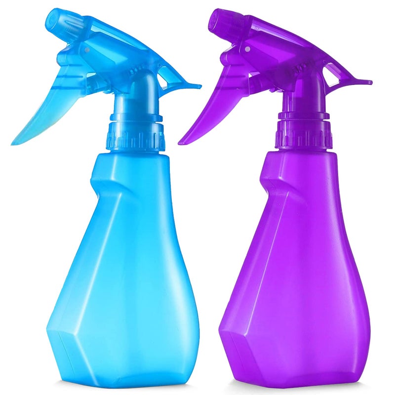 DilaBee 8oz 2Pack Plastic Spray Bottle  Water Spray Bottle for Hair Cooking Cat Training  Cleaning Solution Plant Misters for Inside  Outside  Spritzer Bottles for BBQ BPAFree BluePurple