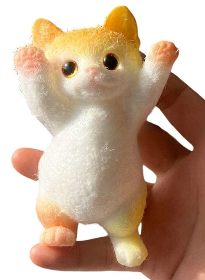 Sensory Squeeze Cat Animal Toy, Soft Stretchy Pinching Doll for Boredom Relief - Image 1