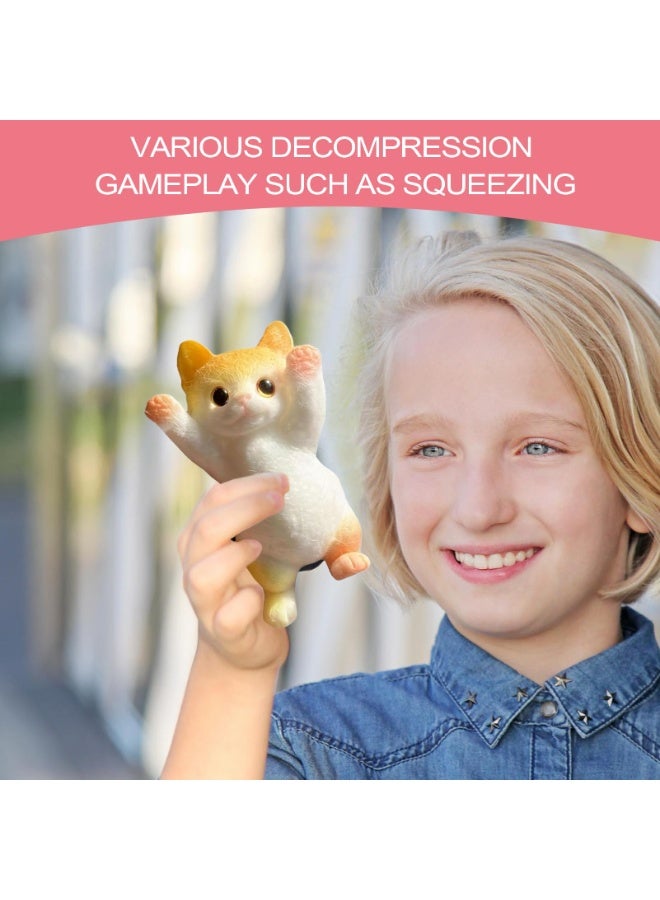 Sensory Squeeze Cat Animal Toy, Soft Stretchy Pinching Doll for Boredom Relief - Image 3