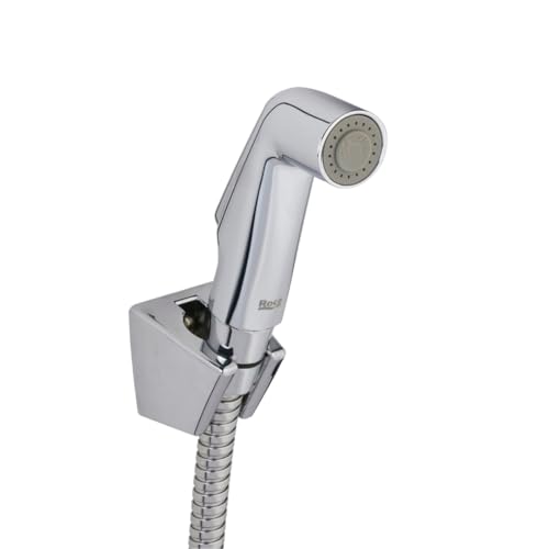 Roca صنبور صحي من روكا RF9060A1 نحاسي مع أنبوب وخطاف، كروم، تشطيب نحاسي - Image 1