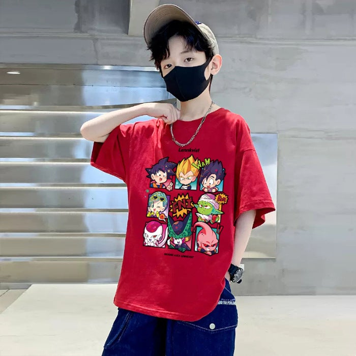 Boys' T-Shirt Short-Sleeved Pure Cotton 2026 Style Trendy And Handsome Children'S Streetwear Summer Clothing - Image 1