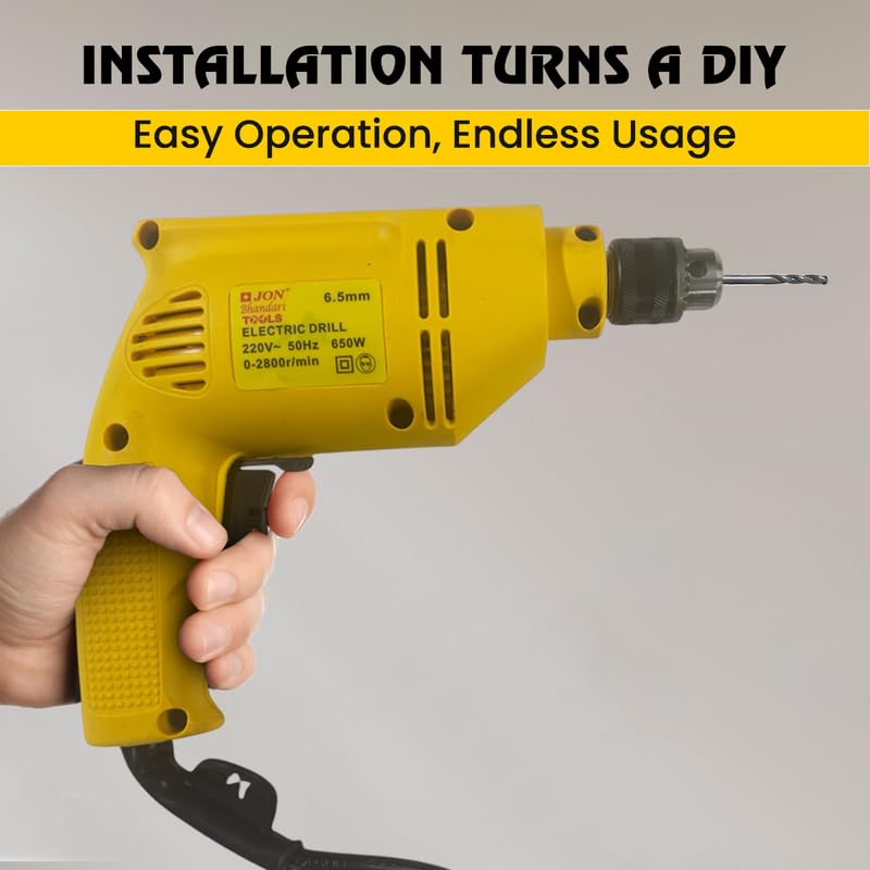 Jon Bhandari Tools Corded Electric Drill Machine – 6.5mm, 650W, 2800RPM, 220V | Variable Speed & Reverse Function | Compact Heavy Duty Power Tool for Wood, Metal, Masonry & DIY Projects - Image 2