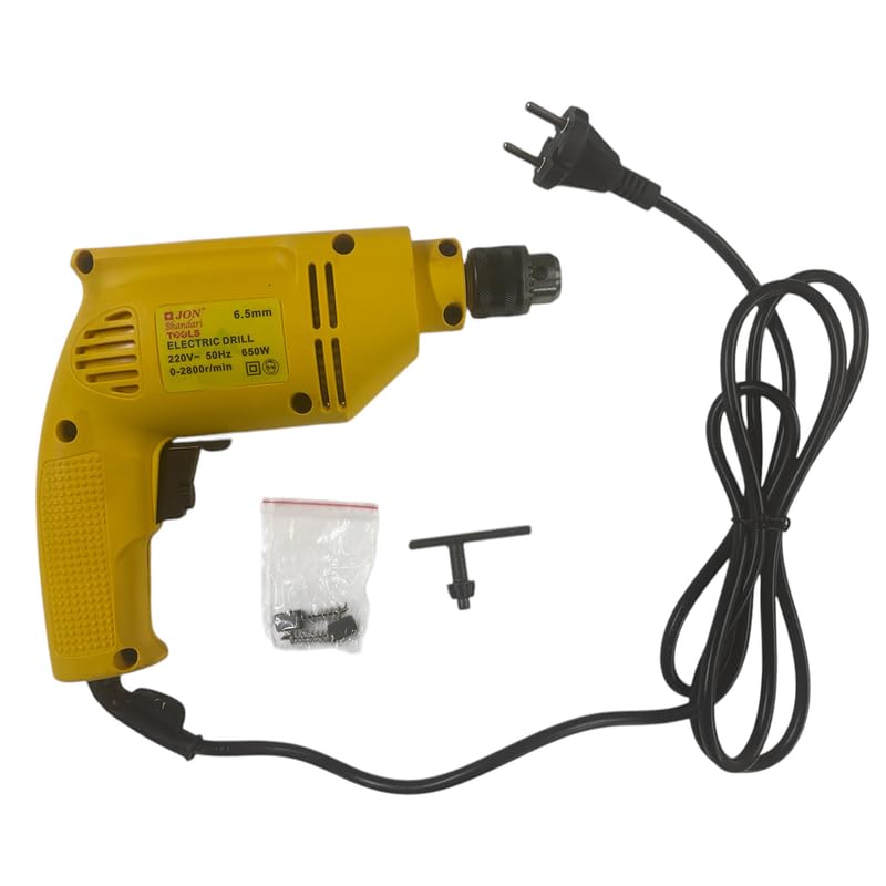 Jon Bhandari Tools Corded Electric Drill Machine – 6.5mm, 650W, 2800RPM, 220V | Variable Speed & Reverse Function | Compact Heavy Duty Power Tool for Wood, Metal, Masonry & DIY Projects - Image 1