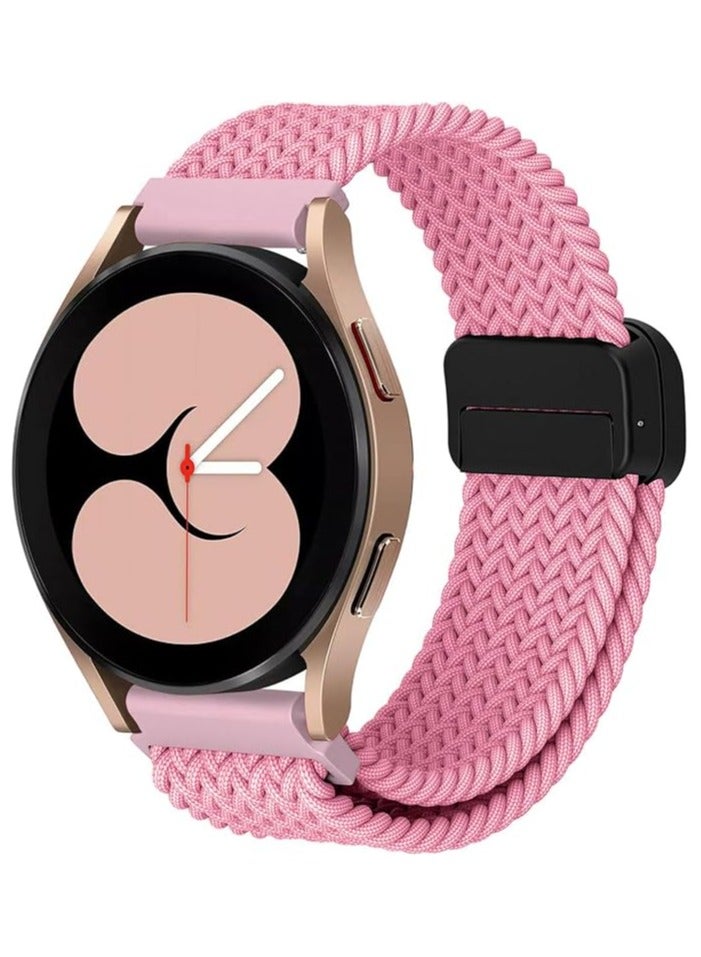 20mm Magnetic Band for Samsung Galaxy Watch 7/6/5/4/FE Band 40mm 44mm/Galaxy Watch 6/4 Classic Bands 47mm 43mm 46mm 42mm/Watch 5 pro 45mm/3 41mm/Active 2, Stretchy Braided Nylon Magnetic Sport Strap - Image 1