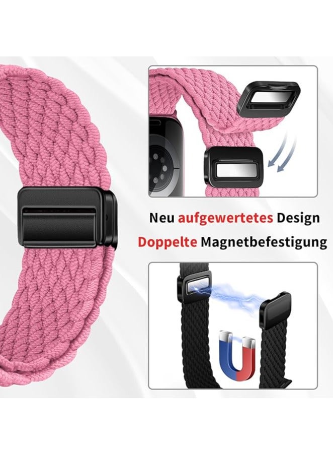 20mm Magnetic Band for Samsung Galaxy Watch 7/6/5/4/FE Band 40mm 44mm/Galaxy Watch 6/4 Classic Bands 47mm 43mm 46mm 42mm/Watch 5 pro 45mm/3 41mm/Active 2, Stretchy Braided Nylon Magnetic Sport Strap - Image 4