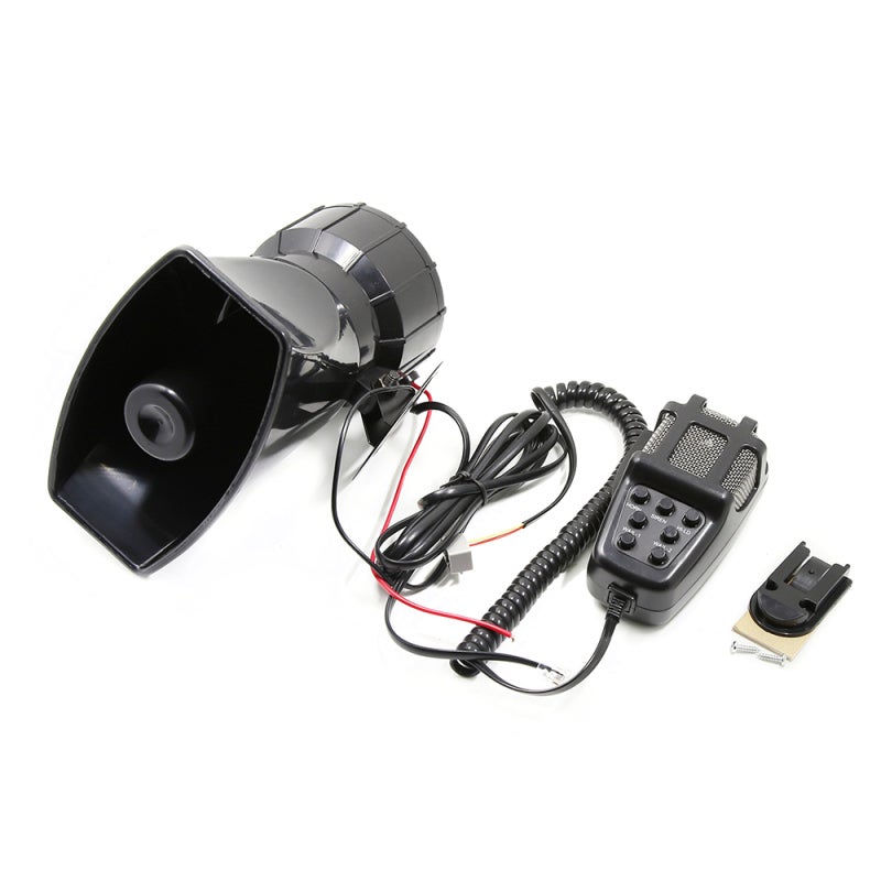 Car Megaphone: 12V DC Black 5-Tone Alarming Horn - Premium Durable Material, Clear Microphone Function for Road Safety, Trucks, Boats - Image 4