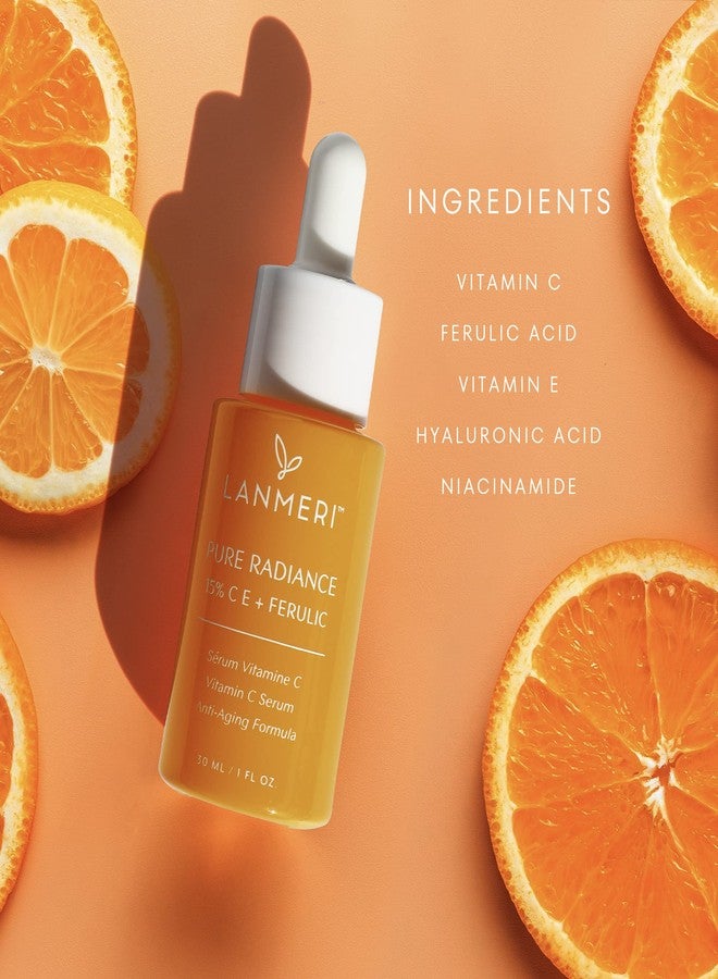 Lanmeri Ceuticals 15% Vitamin C + E + Ferulic Serum: Advanced Antioxidant Defense Formula with 1% Vitamin E & 0.5% Ferulic Acid – High-Stability Vitamin C Serum (1 Fl Oz (Pack of 2), Vitamin C) - Image 4