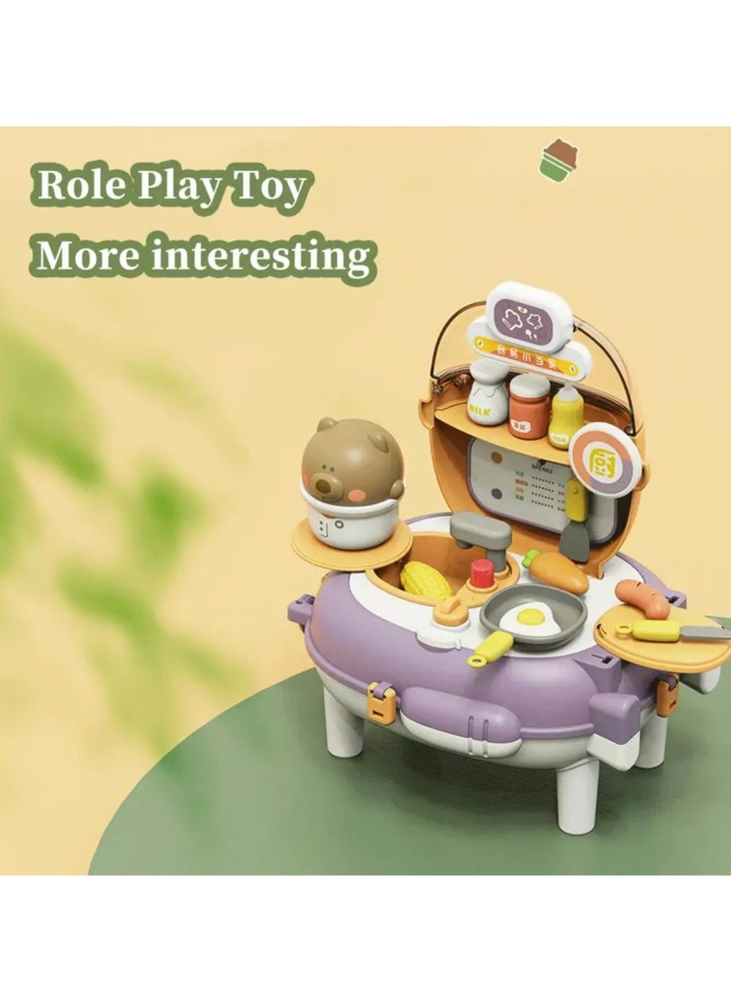 Generic - Play House Toys Bear Easily Deformed And Assembled Hands-on Ability ABS Kitchen Clay Toys Child Toys - Image 1