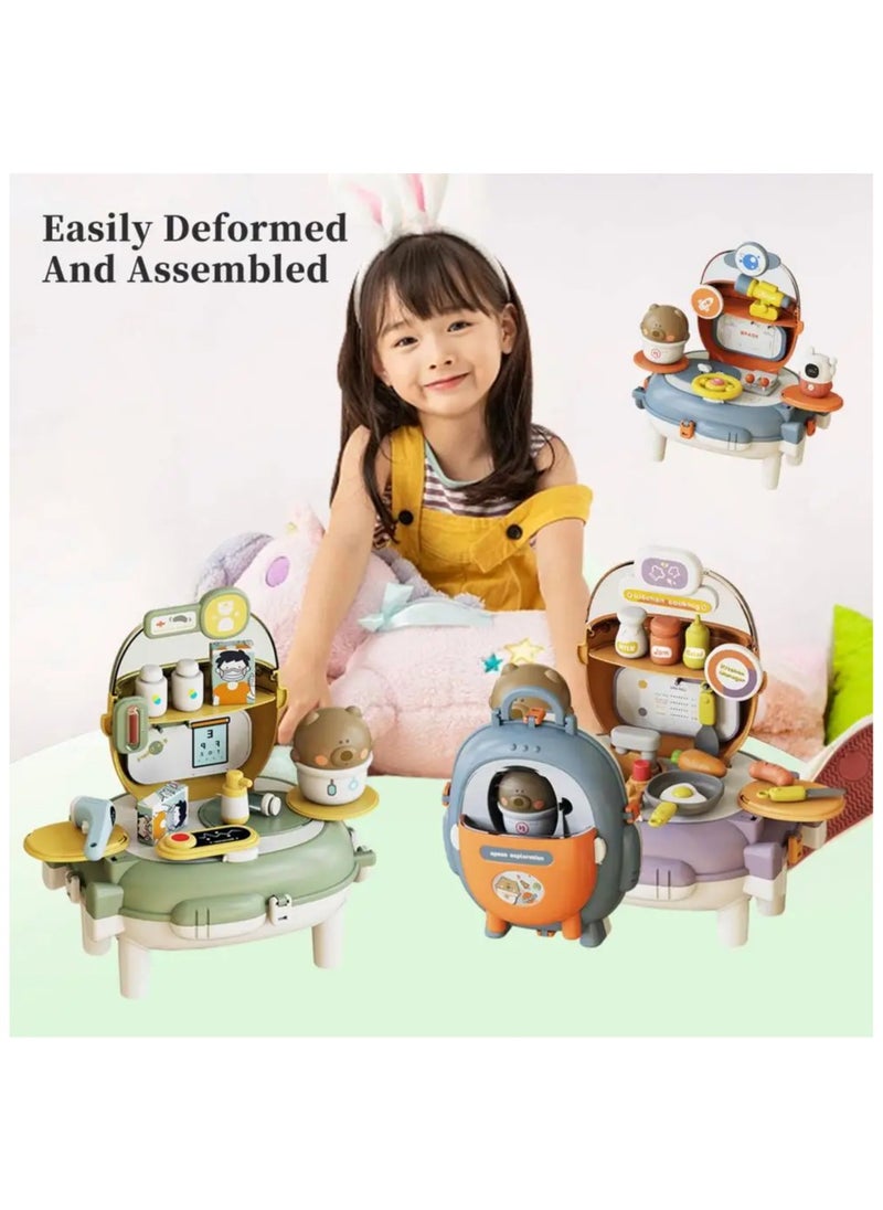 Generic - Play House Toys Bear Easily Deformed And Assembled Hands-on Ability ABS Kitchen Clay Toys Child Toys - Image 1