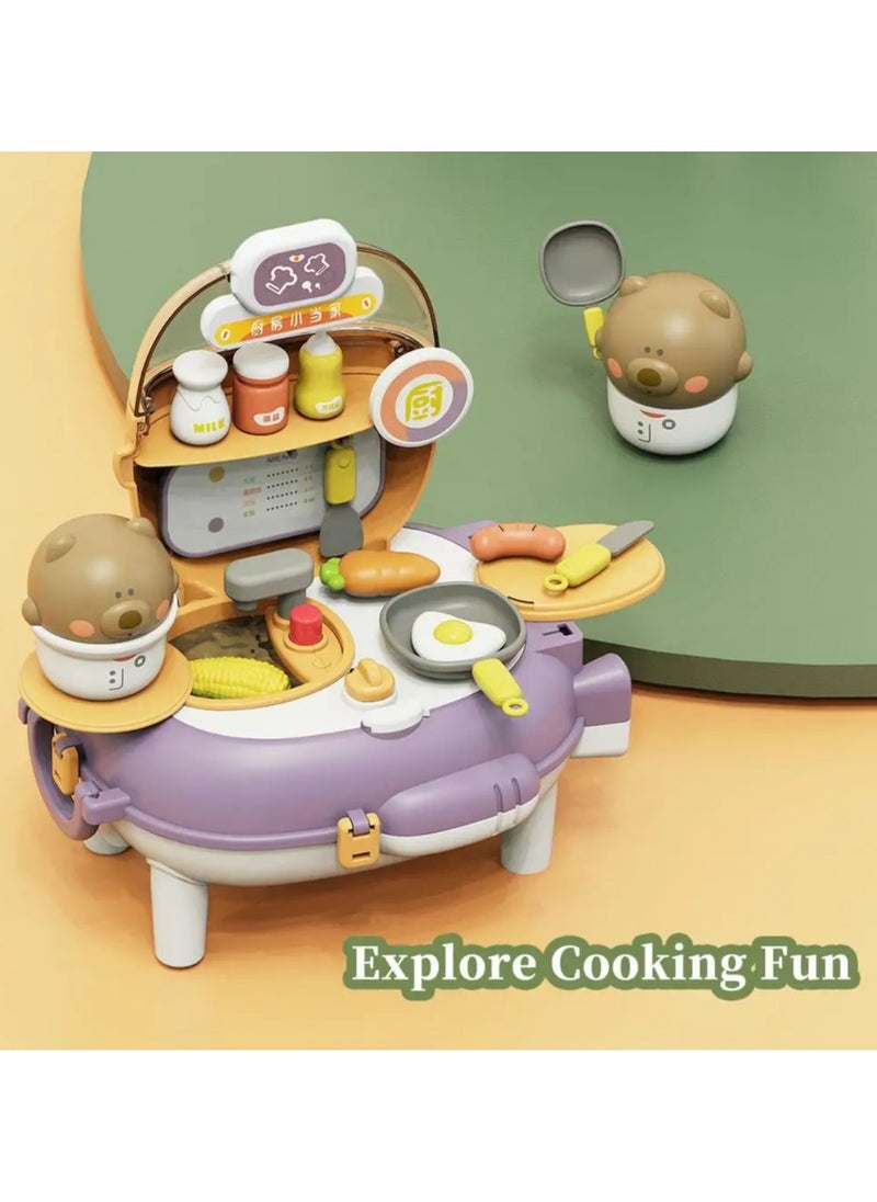 Generic - Play House Toys Bear Easily Deformed And Assembled Hands-on Ability ABS Kitchen Clay Toys Child Toys - Image 1