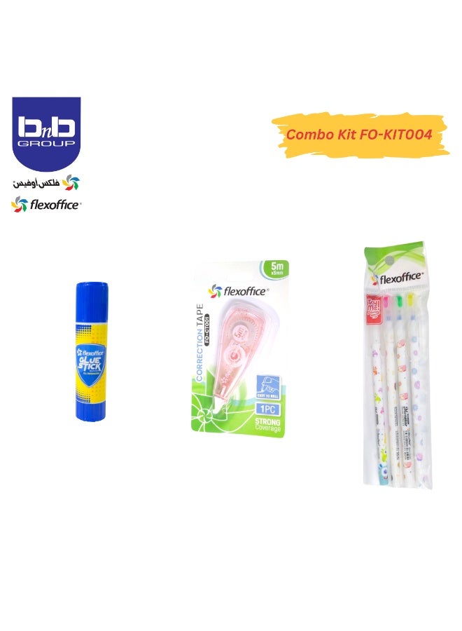 FLEXOFFICE A combo drawing set in a box, with 6 pencils, 2 erasers, 2 pencil sharpeners, 4 soft ink pens, glue, correction pen, colored pencil, crayon, ruler, a luxury portable drawing supplies set, safe and high-quality drawing tools, ideal for children and adults for drawing, sketching and coloring. - Image 3