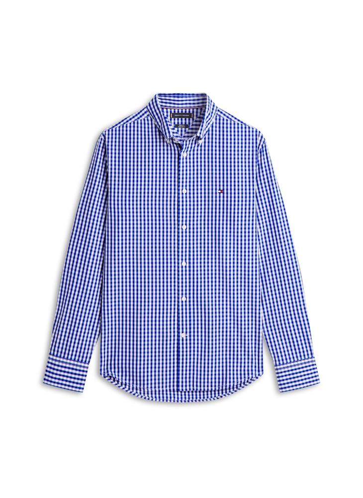 TOMMY HILFIGER TH Flex Regular Fit Gingham Check Poplin Shirt - Image 5