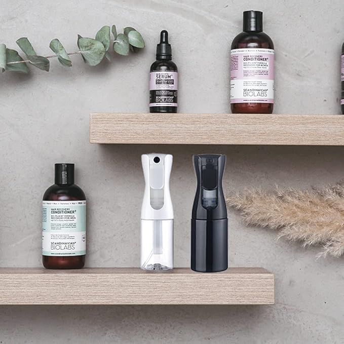 Angzhili Spray Bottle 200ml Fine Continuous Mist Sprayer For Curly Hairstyling Home Clean Pets Plants Cleaning Skin Care perfume spray black