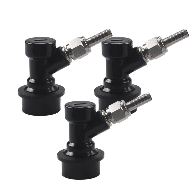 Ball Lock Disconnect Ball Lock Keg Fittings with MFL Thread Swivel Nuts Include14 Liquid Barbsorfor Homebrews by MUGLIO 3 PACK