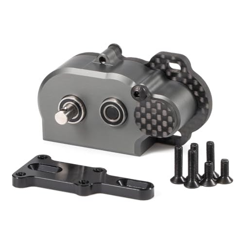ZMHOBBY LCG Transmission NOD Tiny Gearbox with Adapter Plate for Straight Axle Axial AR44 AR45 AR60 Enduro Vanquish F9 F10 Gray - Image 1