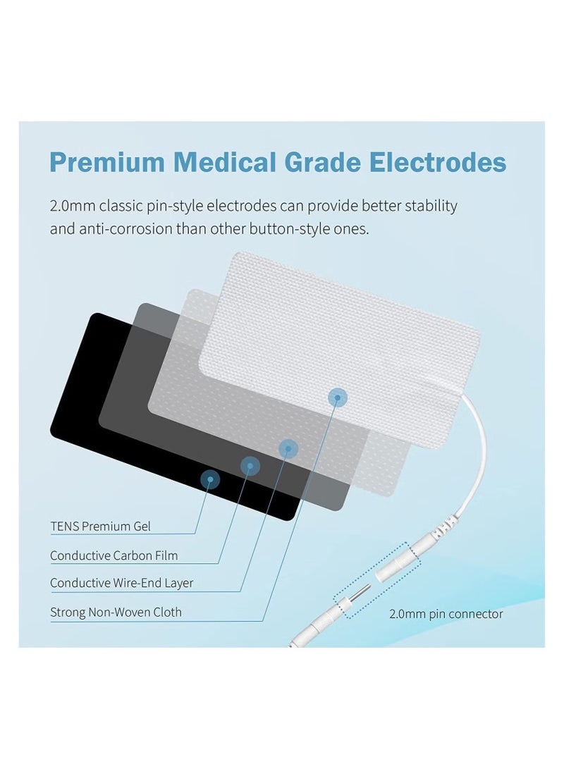 OMEVE 20Pack TENS EMS Electrode Pads Gel Patch For Electrode Stickers Electrodes Physiotherapy Massager Nerve Muscle Stimulator 5x9cm  - Image 2