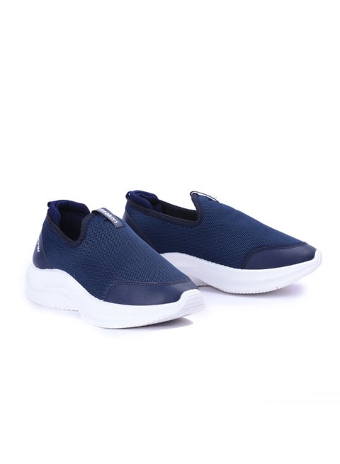 Men’s Navy Blue Slip-On Casual Sneakers – Lightweight Breathable Walking Shoes