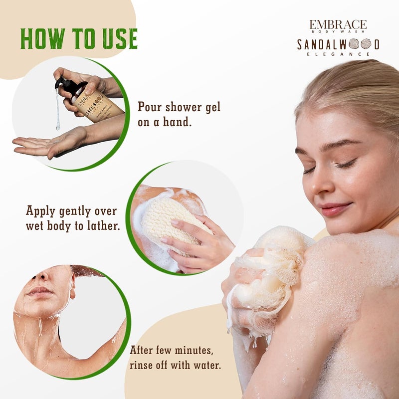 Le Dore Embrace Sandalwood Body Wash  With DPanthenol  Niacinamide  Deep Hydration for Soft Glowing Skin  LongLasting Fragrance  For Men  Women  200ml - Image 5