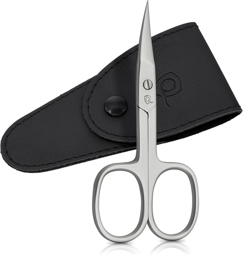 marQus Solingen Nail Scissors Curved Blade – Precision Stainless Steel for Fingernails  Toenails, Manicure  Pedicure, Extra Sharp with Stylish Storage Case - Image 1