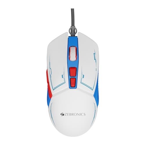 ZEBRONICS Astro Premium Gaming Mouse with Upto Wired 7200 Dpi, 7 Buttons, Braided Cable, High Resolution Sensor, Windows Software with RGB Led Light Modes - Image 1