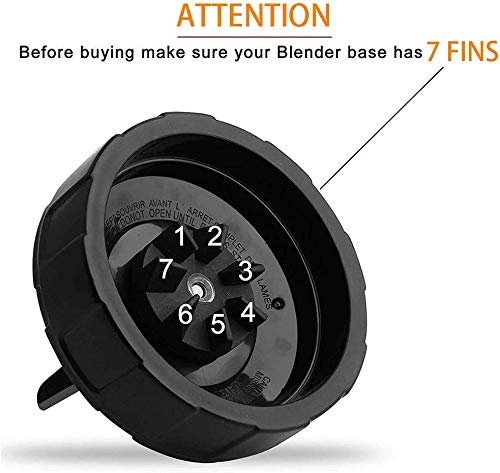 Funtuan 7 Fins Replacement Extractor Blade Parts for Nutri Ninja Blender Blade Assembly Fits 1000w Nutri Ninja Auto-iQ BL482 BL642 NN102 BL682 BL2013 - Image 3