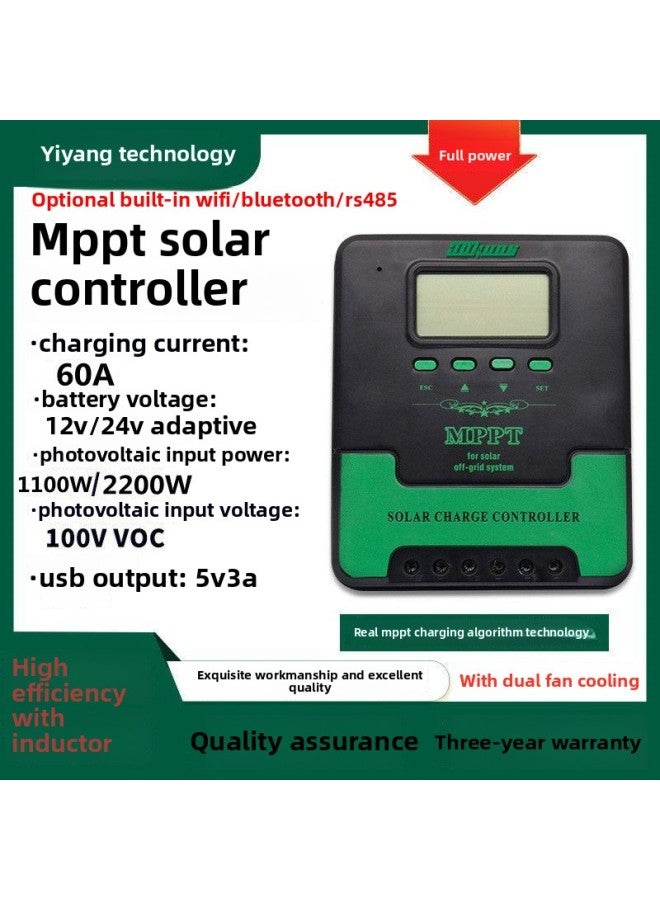 Mppt Solar Controlled Charger Module 12V24V36V48V Solar Controller Fully Automatic Universal Type-Color:Mppt 12v24v Universal Type 60a Upgraded Model